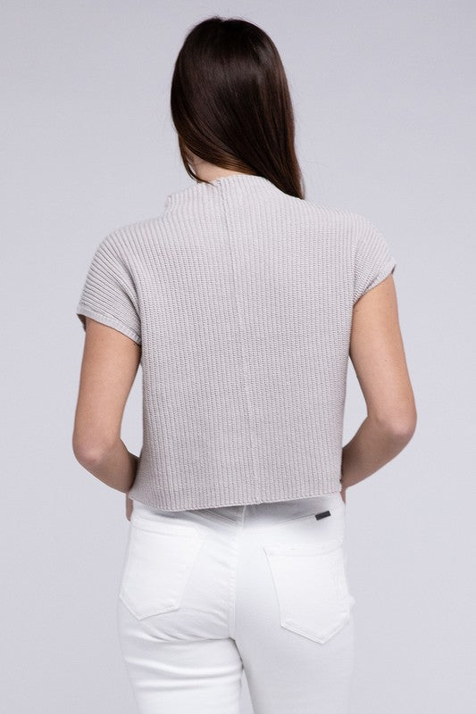 In the Pockit Short Sleeve Cropped Sweater