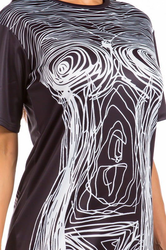 Color Me Bad Graphic T-Shirt Dress