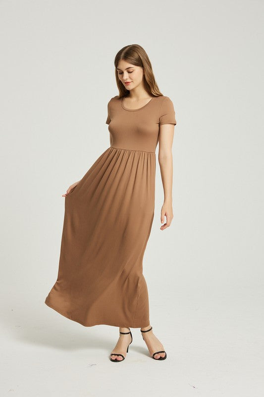 Taupe Midday Getaway Casual Maxi Dress