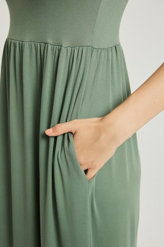 Sage Midday Getaway Casual Maxi Dress