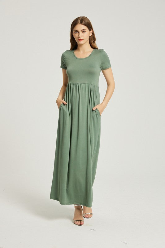 Sage Midday Getaway Casual Maxi Dress