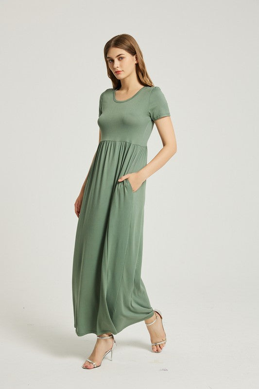 Sage Midday Getaway Casual Maxi Dress