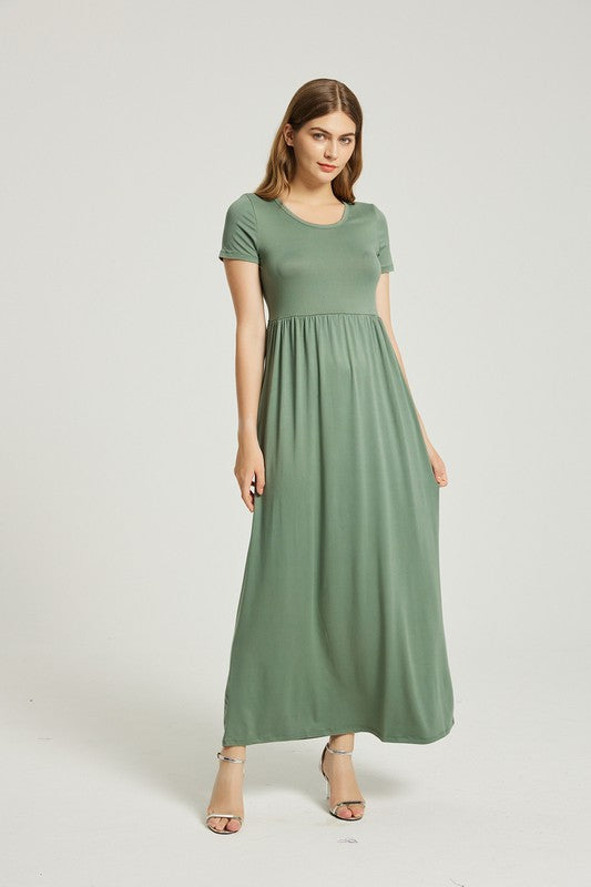 Sage Midday Getaway Casual Maxi Dress