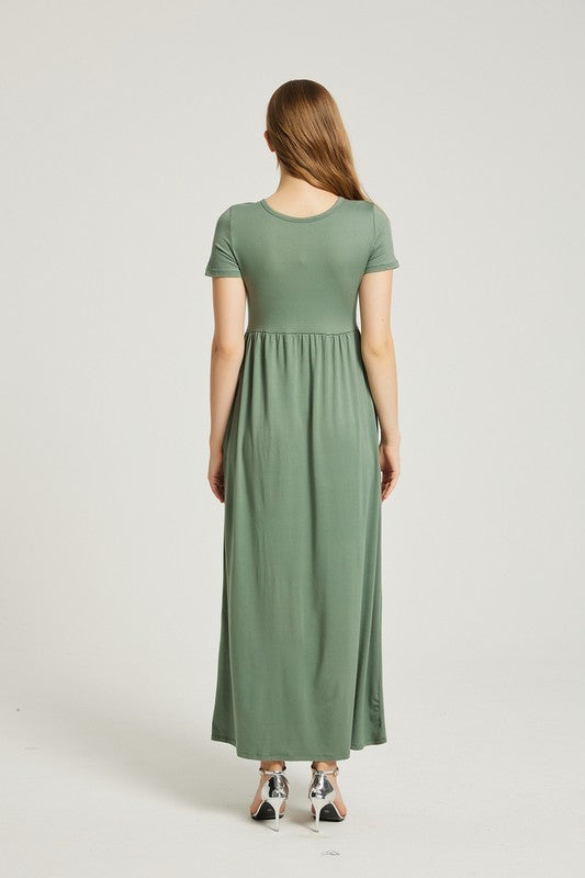 Sage Midday Getaway Casual Maxi Dress