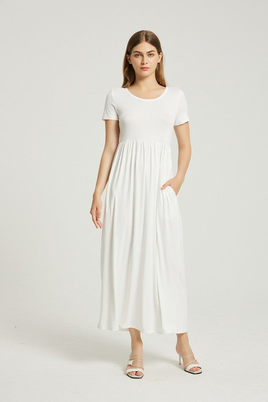 White Midday Getaway Casual Maxi Dress