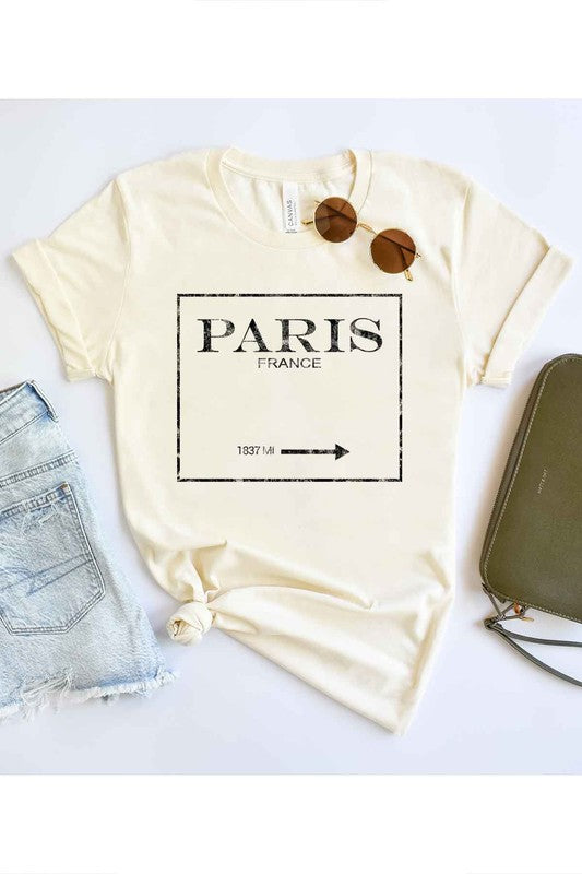 PARIS FRANCE GRAPHIC PLUS SIZE TEE / T-SHIRT