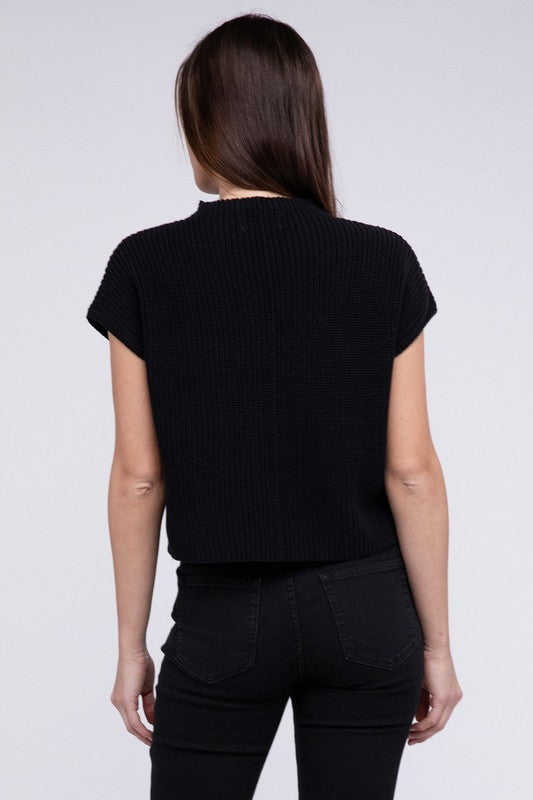 In the Pockit Short Sleeve Cropped Sweater