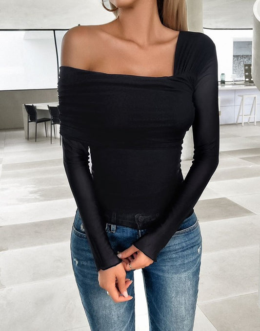 Dust your Shoulder Long sleeve blouse